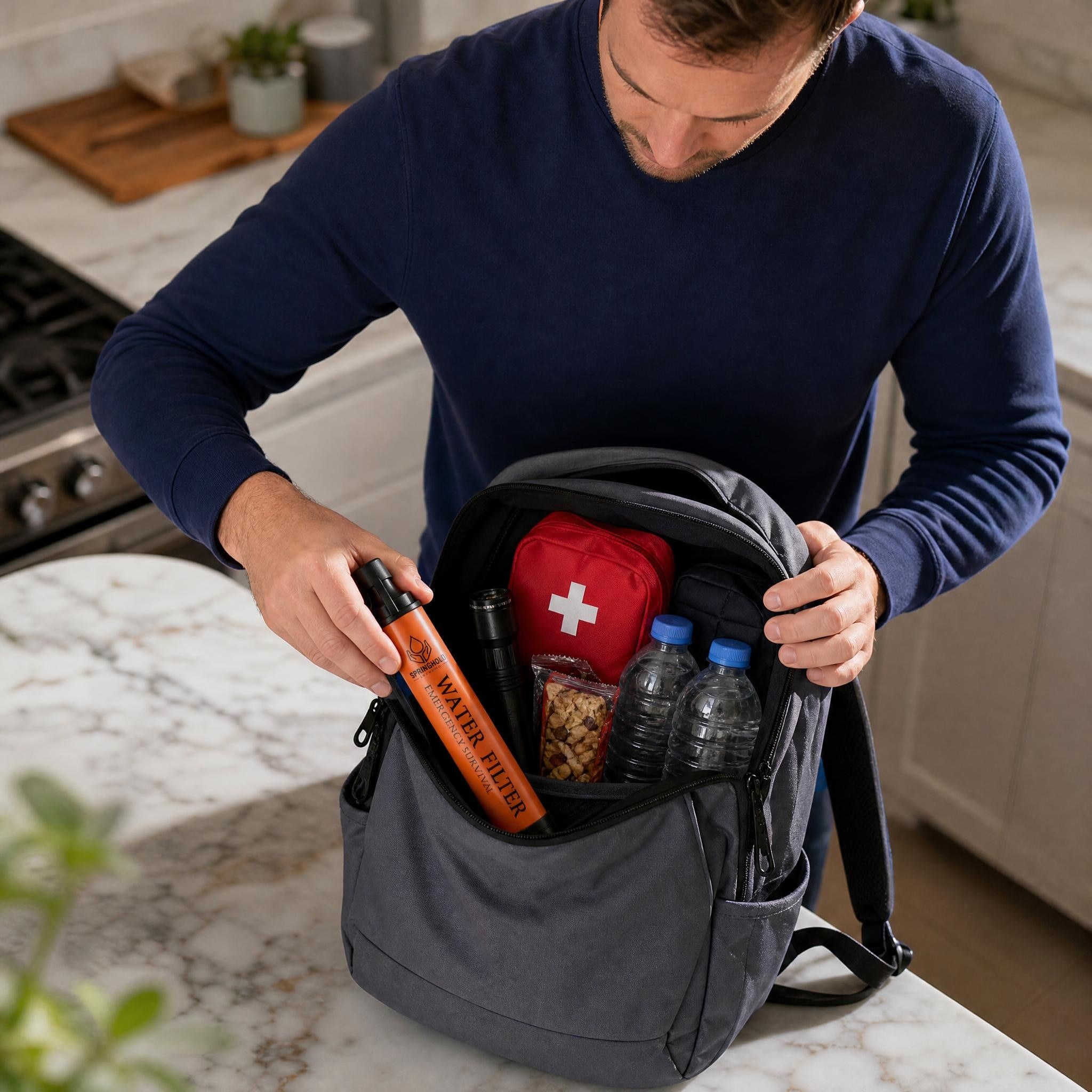 Packing a SpringHold straw into a go-bag